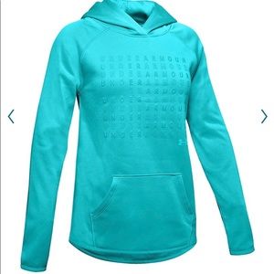 Girls under armour fleece branded hoodie